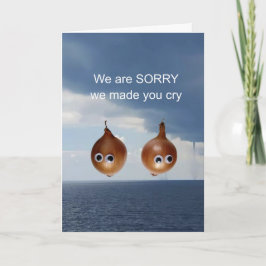 Tarjeta Lo sentimos que te hayamos hecho llorar.
