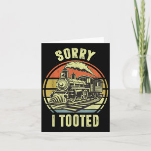 Tarjeta Lo siento, camiseta de tren peteteado Infantil div