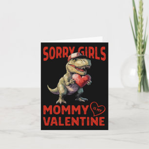 Tarjeta Lo siento chicas mami es mi corazón de dinosaurio