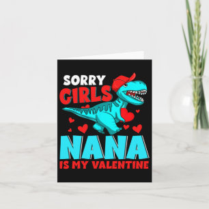 Tarjeta Lo siento Chicas Nana es mi El día de San Valentín