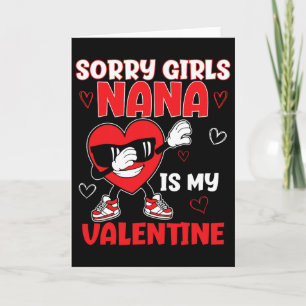 Tarjeta Lo siento chicas Nana es mi San Valentín niño pequ