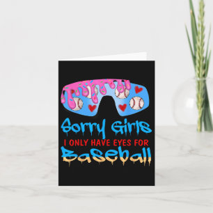 Tarjeta Lo siento chicas solo tengo ojos para béisbol Vale