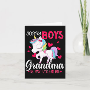 Tarjeta Lo siento chicos la abuela es mi San Valentín día