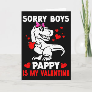 Tarjeta Lo siento chicos Pappy es mi San Valentín Dinosaur