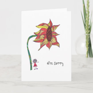 Tarjeta - Lo siento con el girasol