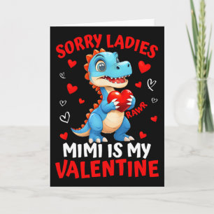 Tarjeta Lo siento dinosaurio señoras Mimi es mi chico del 