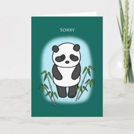 Tarjeta Lo siento Disculpa, Triste Panda Cute Gracioso Lo 
