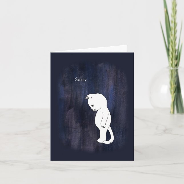 Tarjeta Lo siento, gato, el gato de Cute Kitty es un gatit (Anverso)
