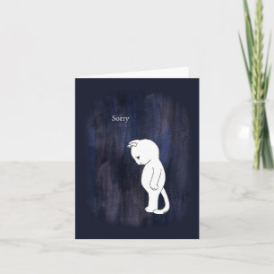 Tarjeta Lo siento, gato, el gato de Cute Kitty es un gatit