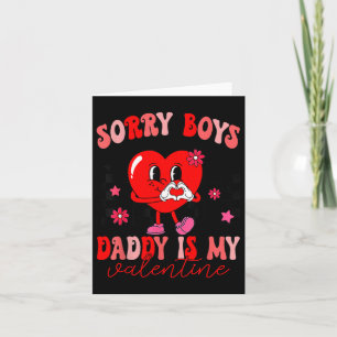 Tarjeta Lo siento hijas chicos papá es mi San Valentín niñ