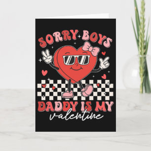 Tarjeta Lo siento hijas chicos papá es mi San Valentín niñ