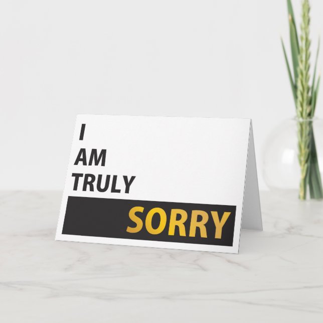 Tarjeta Lo siento mucho (Anverso)