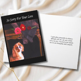 Tarjeta Lo siento mucho por tu pérdida Cavalier King Charl