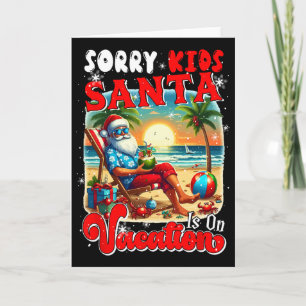 Tarjeta Lo siento niños Santa está de vacaciones Navidad S