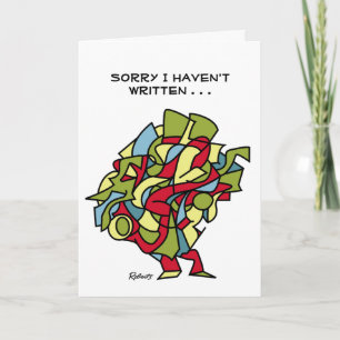 Tarjeta Lo siento, no he escrito