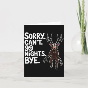 Tarjeta Lo siento, no puedo 99 noches adiós Y ciervo jugad