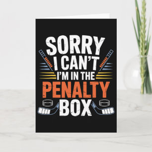 Tarjeta Lo siento, no puedo, estoy en la caja de penalizac
