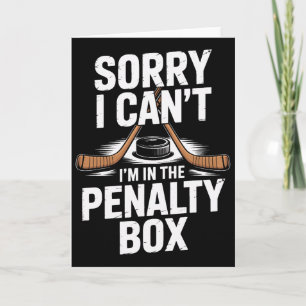Tarjeta Lo siento no puedo estoy en la caja de penalizació