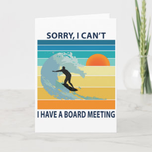 Tarjeta Lo siento, no puedo tener una reunión de mesa dive