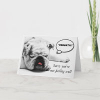 Lo siento, no te sientes bien triste perro Bulldog