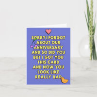 Lo siento, olvidé nuestro aniversario
