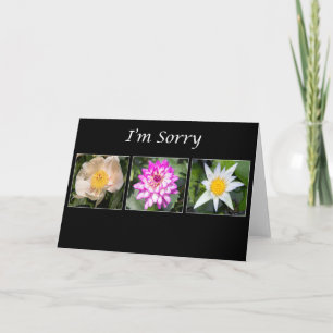 Tarjeta Lo siento Peony, Dahlia, Lotus Botanical