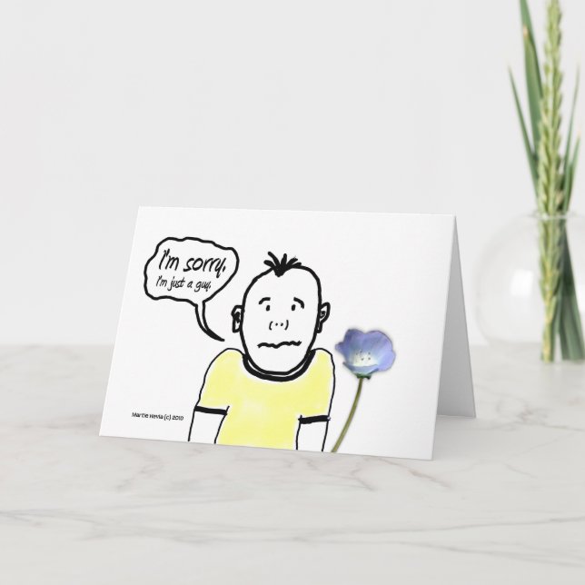 Tarjeta Lo siento - Personalizado Guy - Card (Anverso)