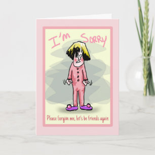 Tarjeta Lo siento, por favor perdóname, seamos amigos