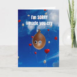 Tarjeta Lo siento por haberte hecho llorar.