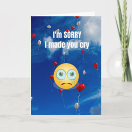 Tarjeta Lo siento por haberte hecho llorar.