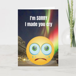Tarjeta Lo siento por hacerte llorar.