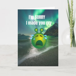 Tarjeta Lo siento por hacerte llorar.
