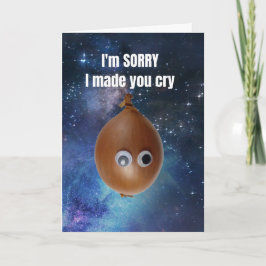 Tarjeta Lo siento por hacerte llorar.