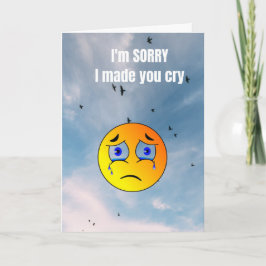 Tarjeta Lo siento por hacerte llorar.