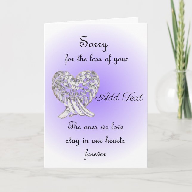 Tarjeta Lo Siento Por La Pérdida De (Anverso)