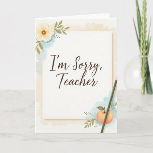 Tarjeta Lo siento profesor