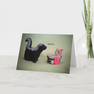 Tarjeta Lo siento, puedo ser un meme de gatos afilado