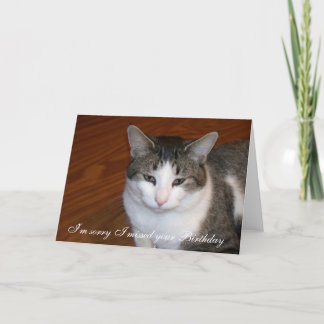 Tarjeta Lo siento que falté su cumpleaños