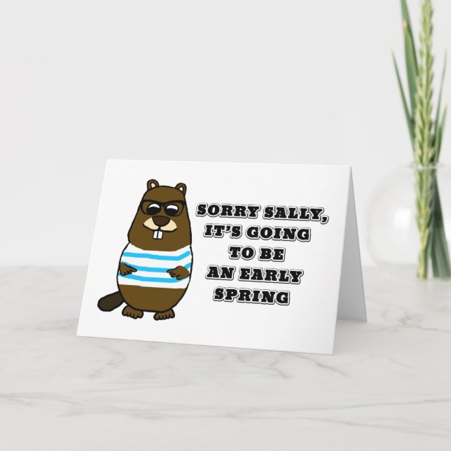 Tarjeta Lo siento Sally, Primavera temprana (Anverso)