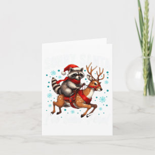 Tarjeta Lo siento Santa I ha sido Navidades de Raccoon Fer