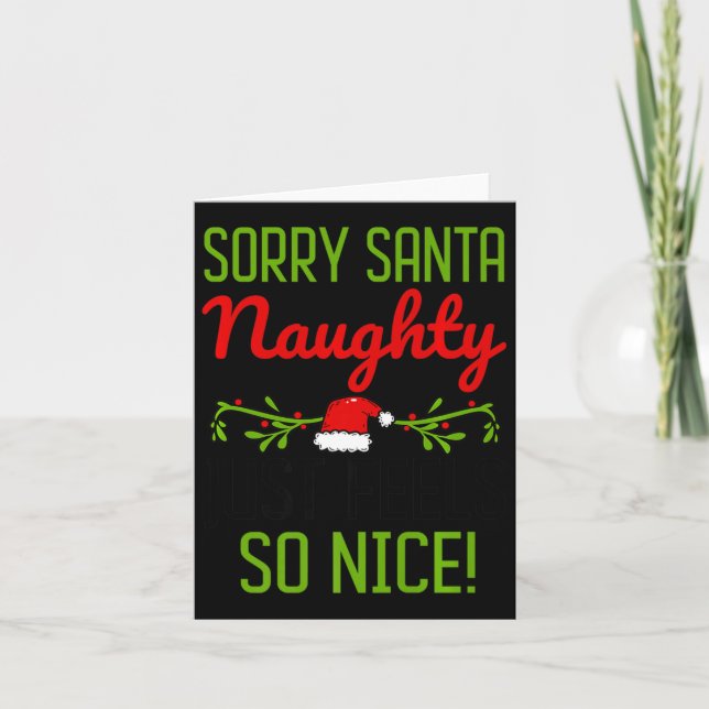 Tarjeta Lo siento Santa Travieso Simplemente Se Siente Tan (Anverso)