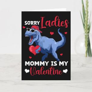 Tarjeta Lo siento señoras mamá es mi dinosaurio T Rex del 