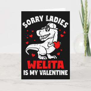 Tarjeta Lo siento señoras Welita es mi niño dinosaurio del