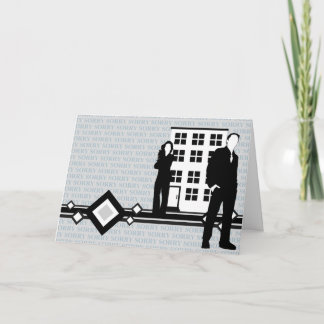 Tarjeta LO SIENTO : siluetas modestas de negocios de diama
