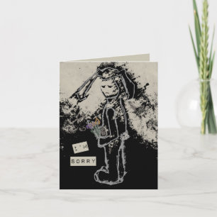 Tarjeta lo siento sinibunny