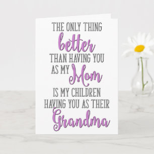 Tarjeta Lo único mejor que tenerte como mi mamá