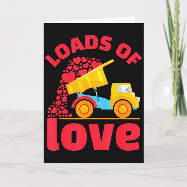 Tarjeta Loads Of Love Truck Hearts Valentines Day Kids Tod (Anverso)