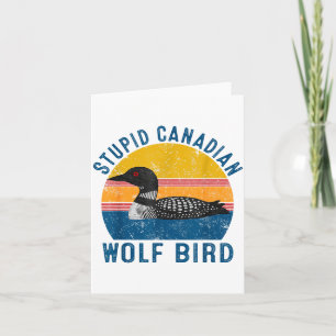 Tarjeta Lobo canadiense estudioso cita divertida de humor