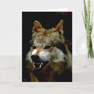 Tarjeta Lobo de Halloween