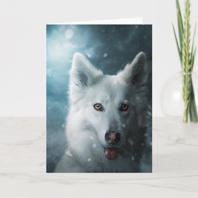 Tarjeta Lobo de invierno (Anverso)